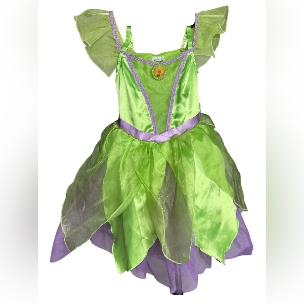 Disney Lime Green and Purple Fairy Costume Dress Tinkerbell